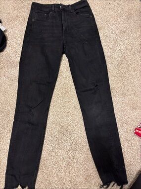 Black Distressed Skinny Jeans